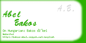 abel bakos business card